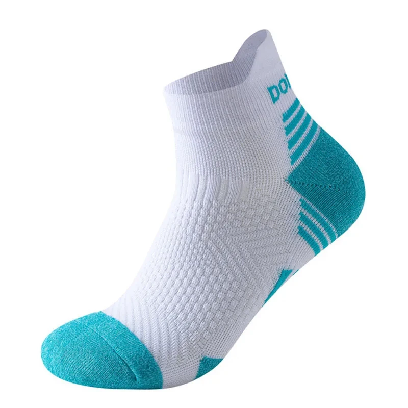 Professional Marathon Running Sock Men Women Sports Fitness Thickened Cushioned Short Tube Low Cut Boat Ankle Socks Professional