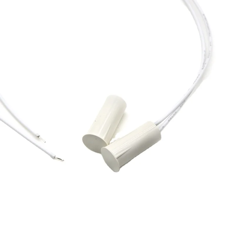 50PCS Wired Magnetic Door Sensor Alarm, Anti-theft Embedded Plastic Magnetic Control Switch, Normally Open And Normally Closed