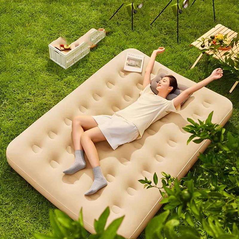 Tempat Tidur Tiup Berkemah Luar Ruangan Tempat Tidur Tiup Lipat Turis Dewasa Ringan Tempat Tidur Tiup Portabel Furnitur Fauteuil Gonflable