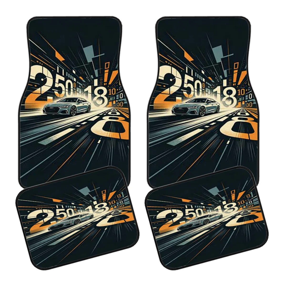 5pcs Car Floor Mats, Trunk Mat, 