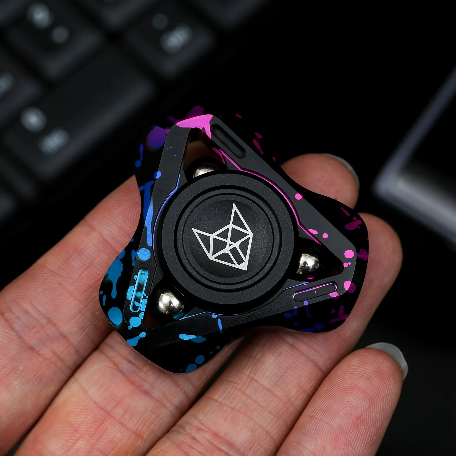 Metal Fidget Spinner Brinquedos, Precisão Boring Time, Pass Time, Decompression Artefato Gear, Brinquedo de rotação