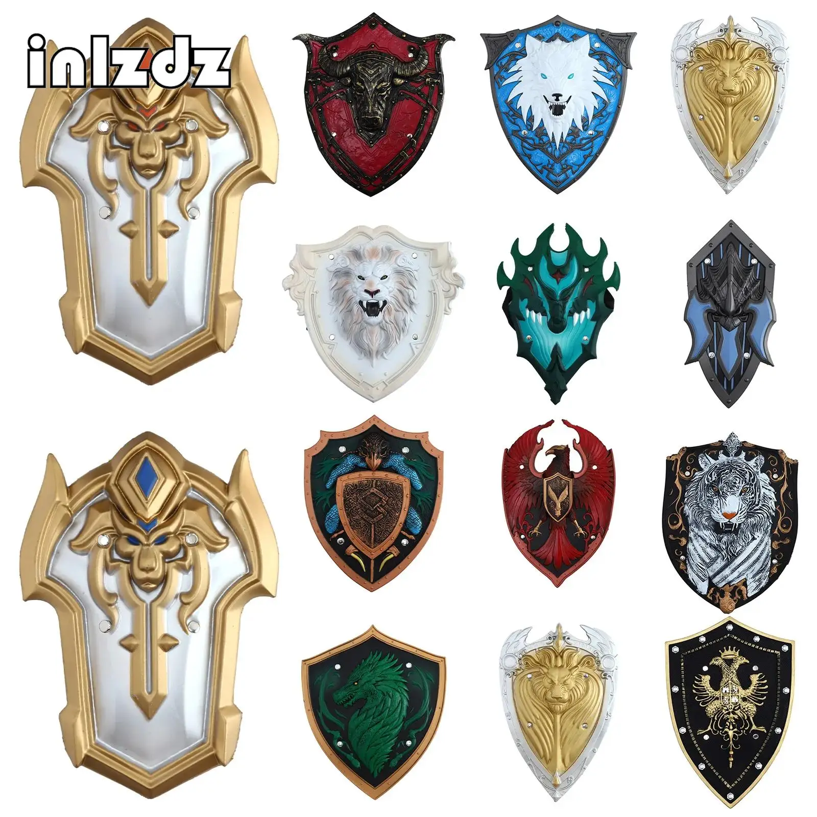 

1Pc Unisex Kids Retro Vintage Middle Ages Shield Party Props Children Toys for Halloween Role Play Performance Cosplay Party