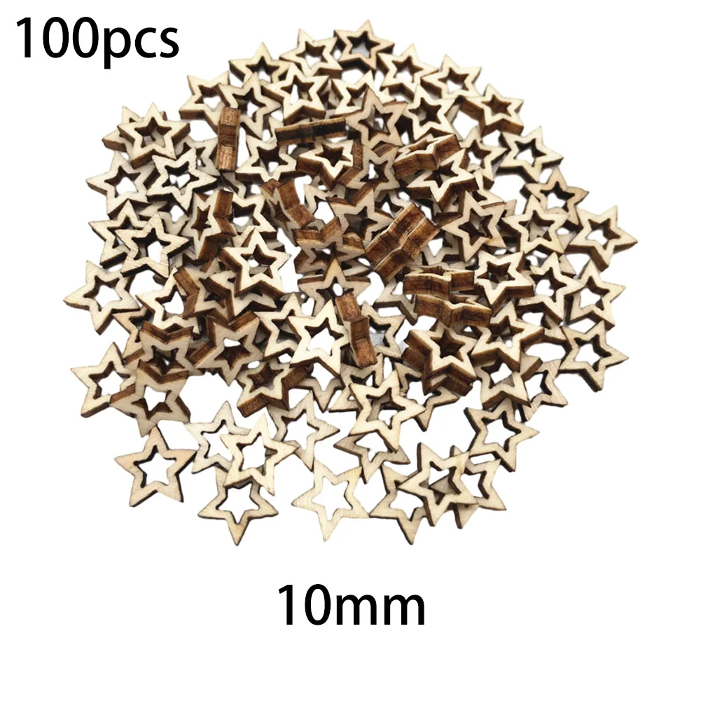 For Weddings And Parties DIY Wooden Pieces Polished Wooden Stars Smooth Edges Wood Stars Stainable Wooden Pieces