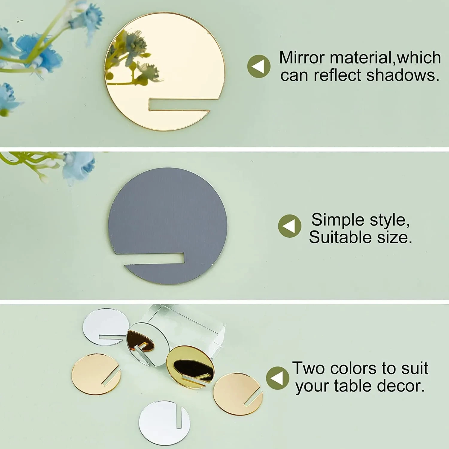 30/100PCS Acrylic Round Drink Labels Round Wine Glasses Glamour Blank Markers Glass Edges For Wedding Birthday Party Decorations