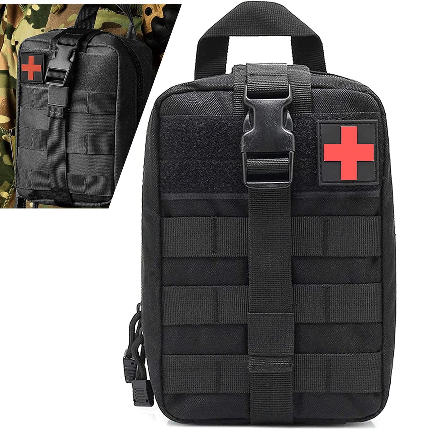 First Aid Kit Pouch Car Outdoor Survival Tactical Gear Molle Military Medical Emergency IFAK EDC Handy Medic Bag Accessories EMT