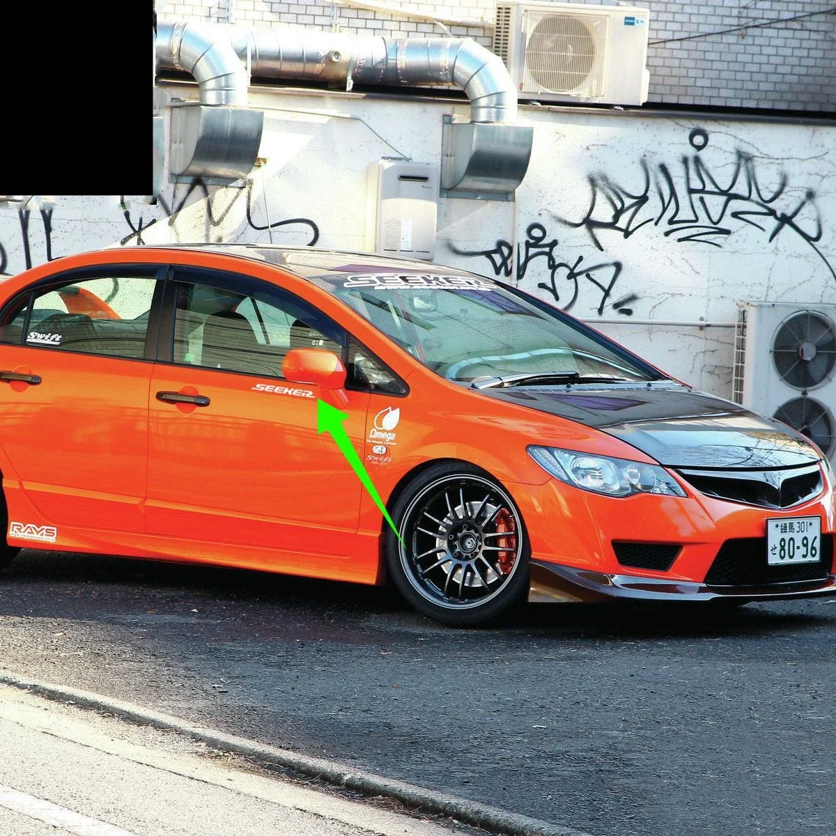 2x Car Styling and Decals for japanese sponsor Modified AUTO Front Windshield Window