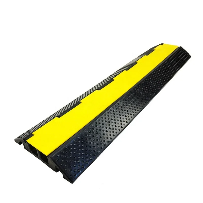 High quality, factory recycled solid 1000 * 250 * 50mm 2-channel compression speed reducer cable protector for concrete, 6kg