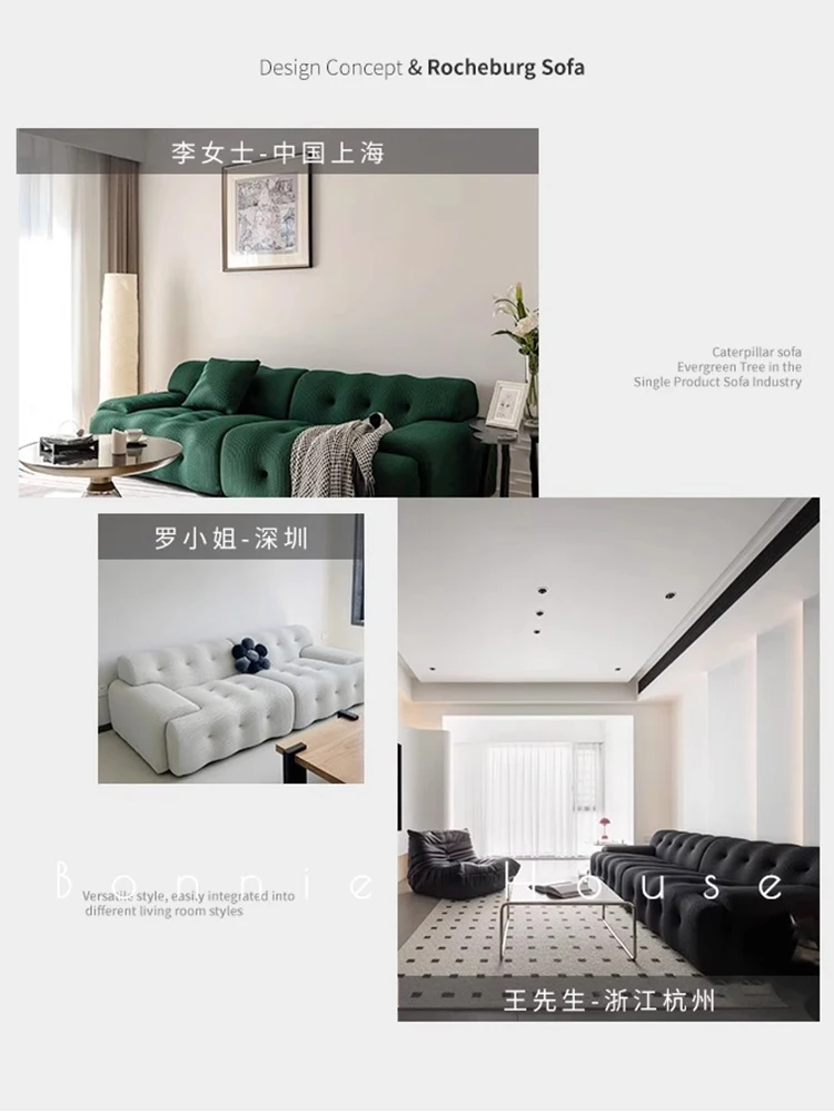 Sofa Italian minimalist black