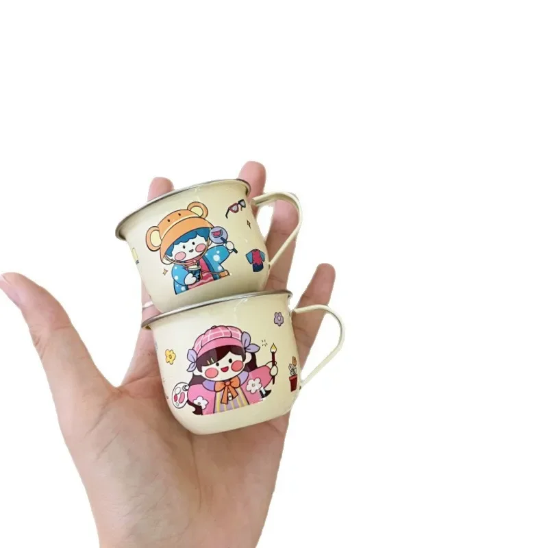 316 stainless steel children, water cup kindergarten milk cup, household drinking cup, anti-drop baby one-bite learning cup