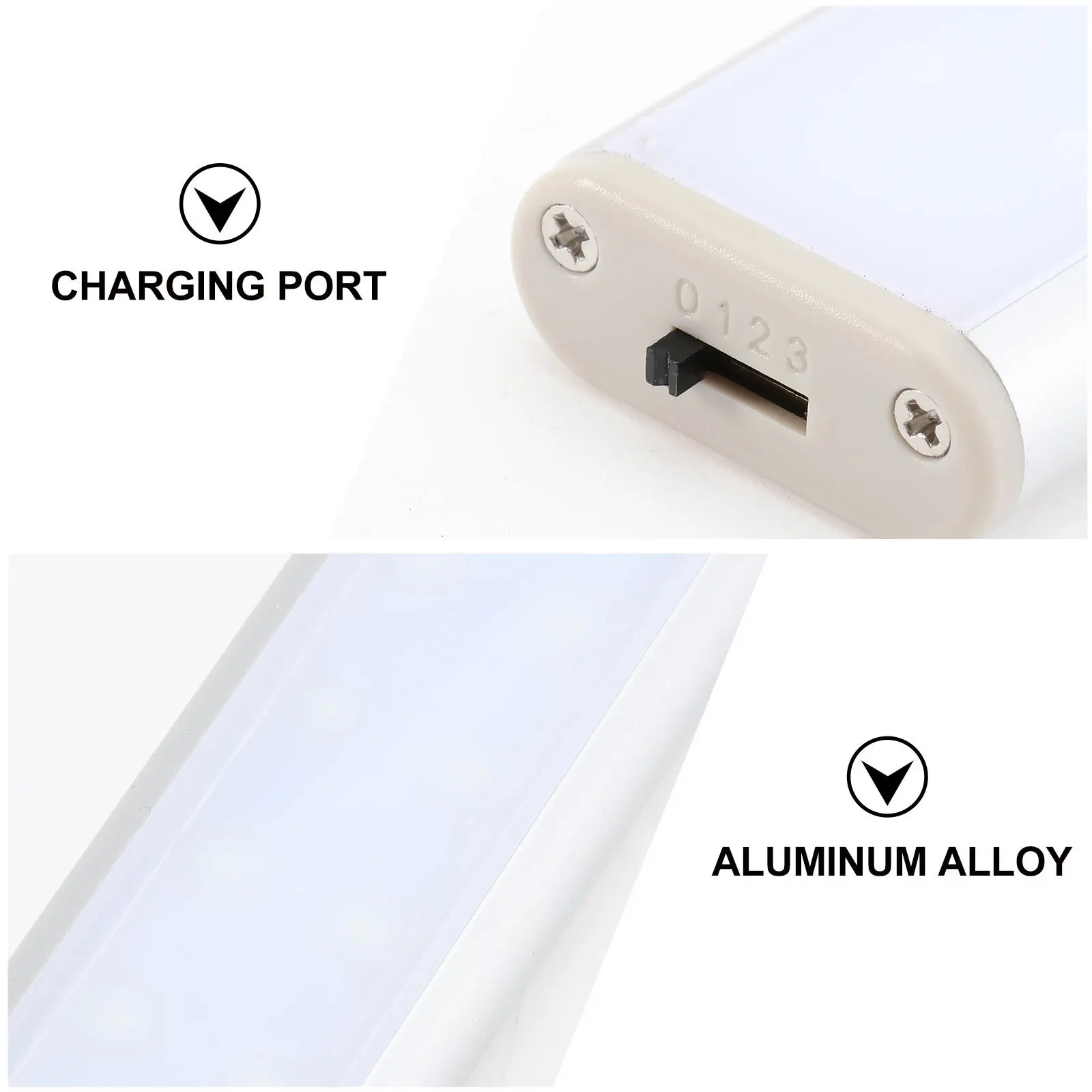 

USB Rechargeable Motion Sensor LED White Light Strip Durable Closet Cabinet Light Night Sensor Lamp for Home Office Bedroom