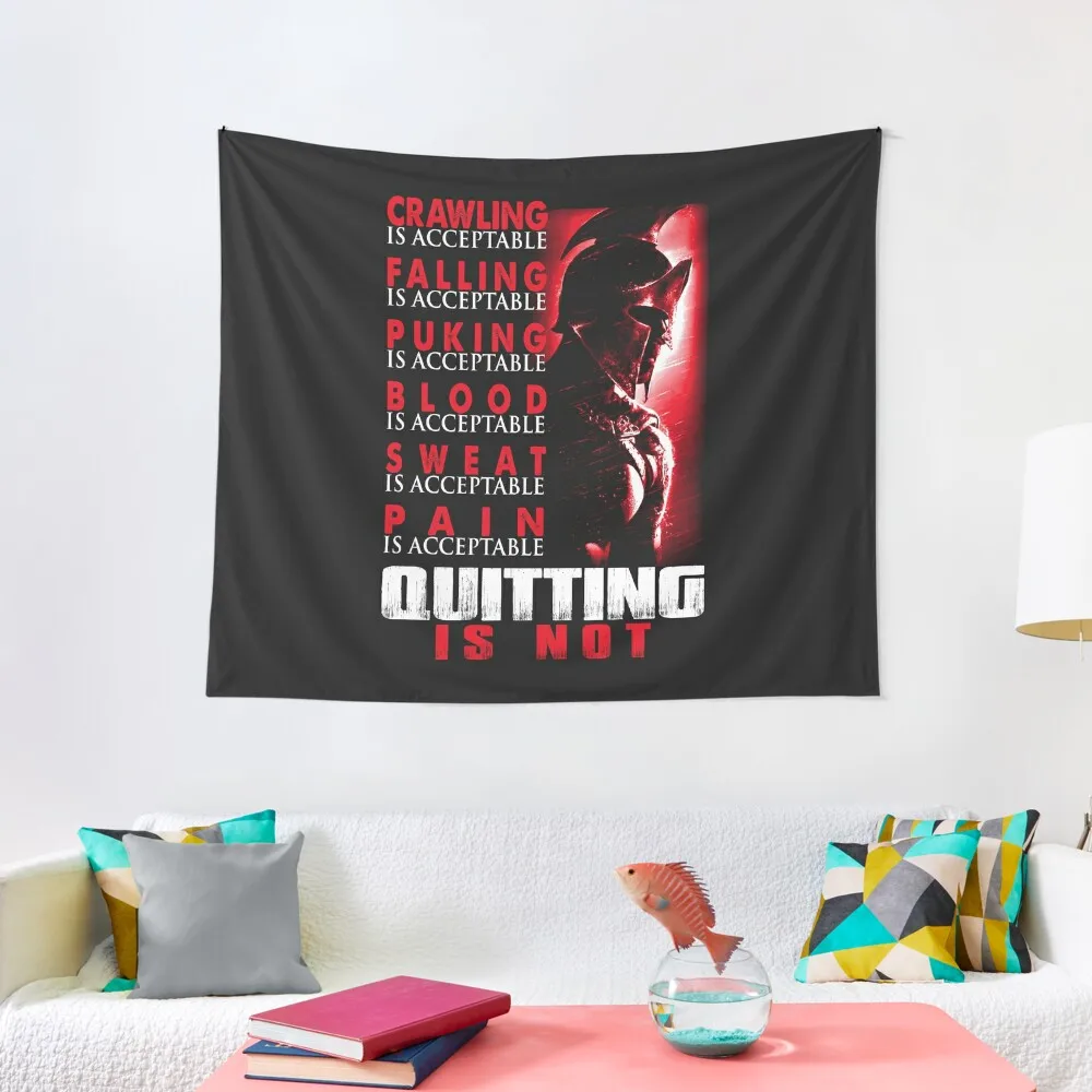 SPARTAN QUITTING IS NOT Tapestry Aesthetic Room Decorations Aesthetic Room Decor Living Room Decoration Wall Carpet Tapestry