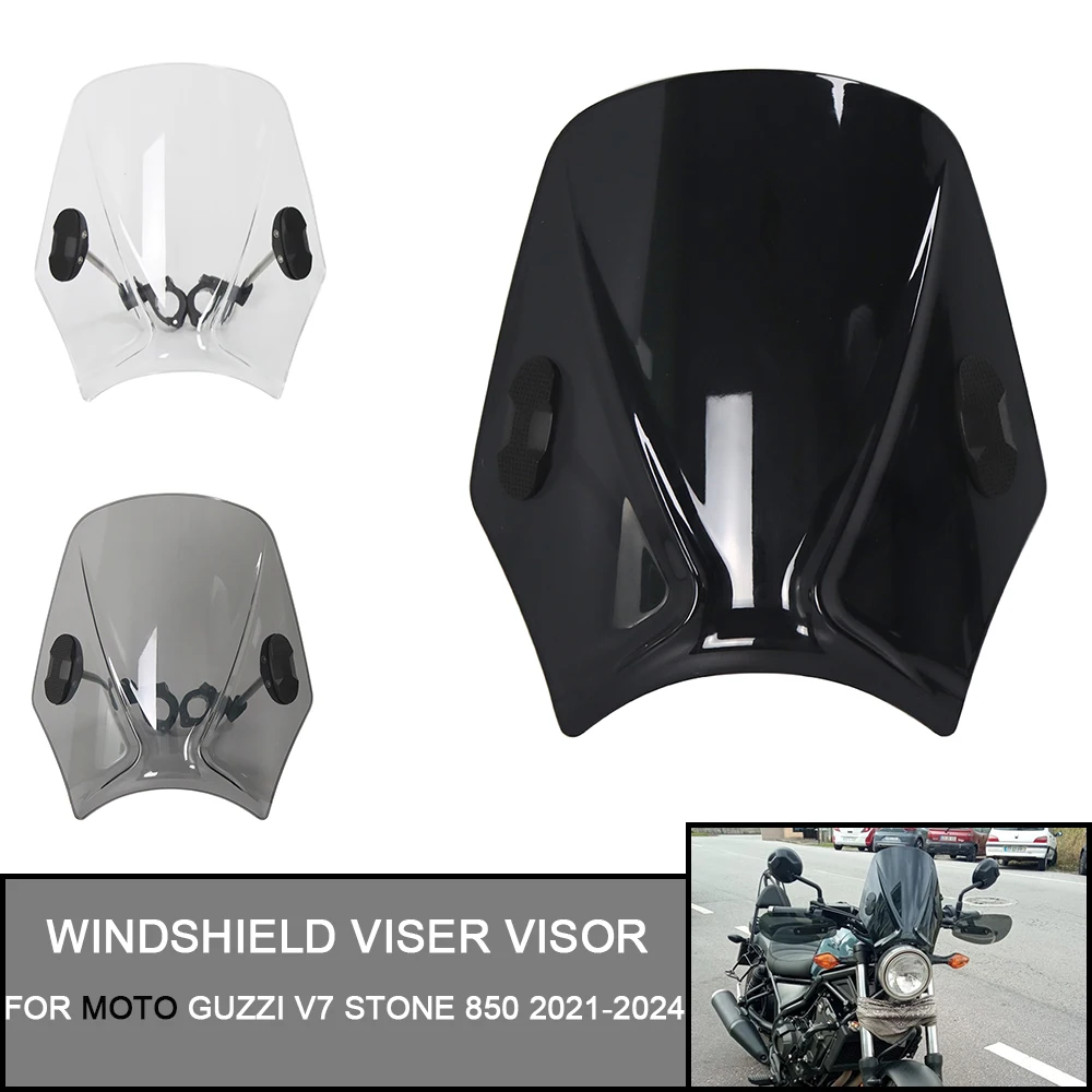 

Motorcycle Windshield Round Headlight Street Bikes Universal For MOTO GUZZI V7 STONE 850 2021-2024 GUZZI V7 STONE 750 2017-2022