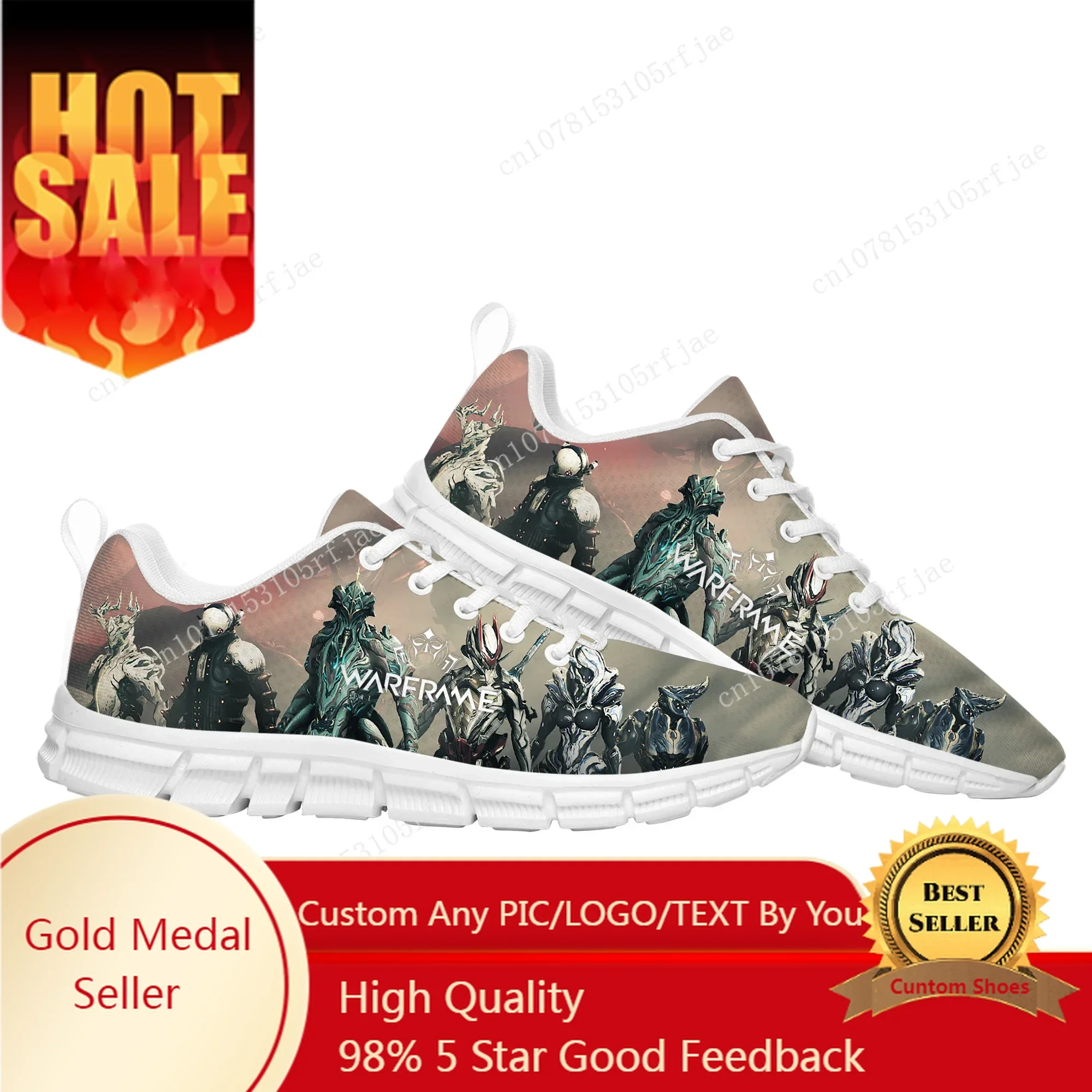

Anime Cartoon Game Warframe Sports Shoes Mens Womens Teenager Sneaker Tailor Made Couple Built Shoes