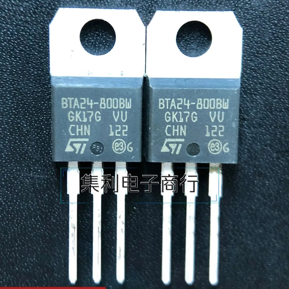 5PCS-10PCS  BTA24-800BW BTA24-800B   TO-220 24A/800V Imported  Original  Best Quality