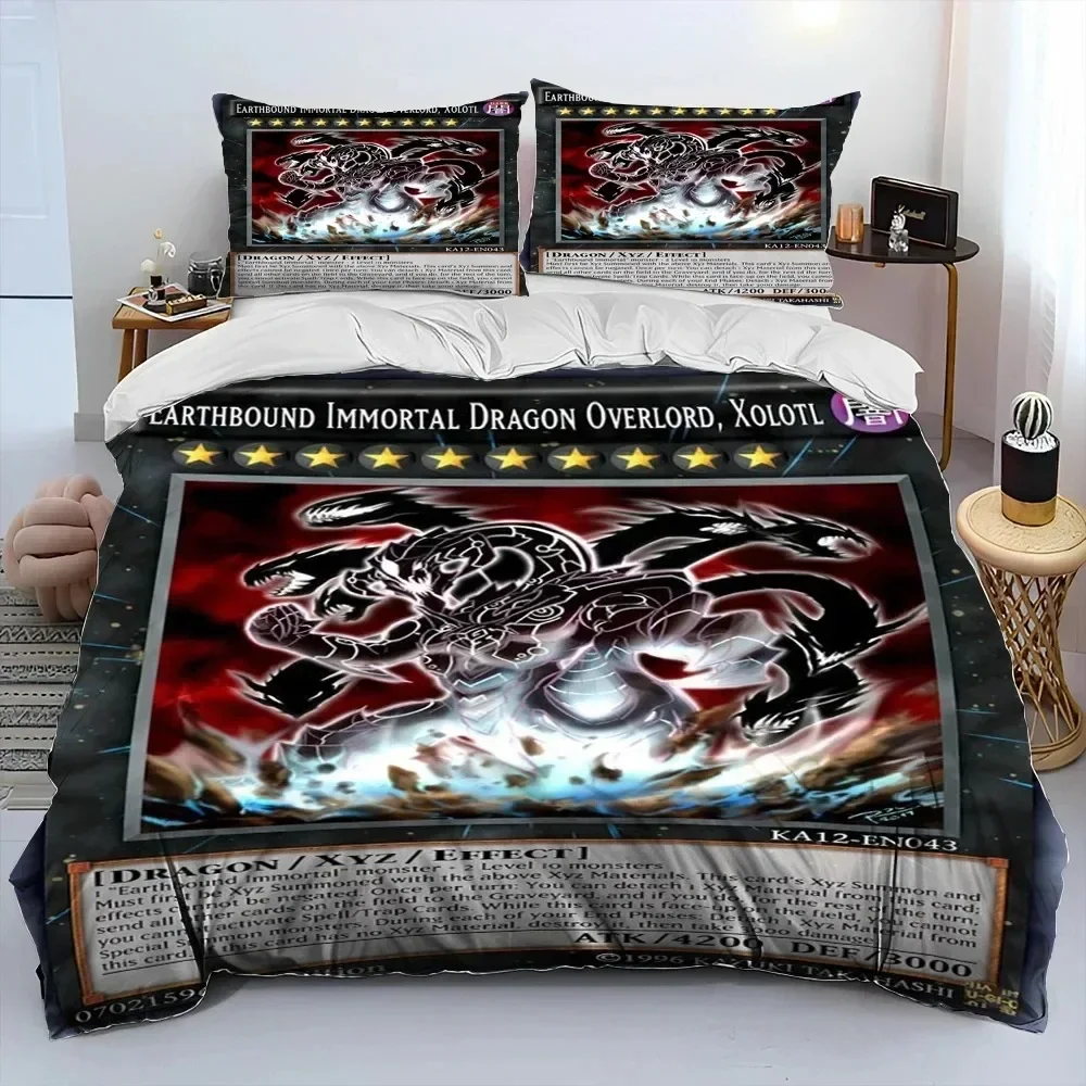 Yu-Gi-Oh MONSTER CARD Anime 3D NEW Duvet Cover Pillowcase Bedding Set Adult Girl Bedroom Decoration Children Single Double Large