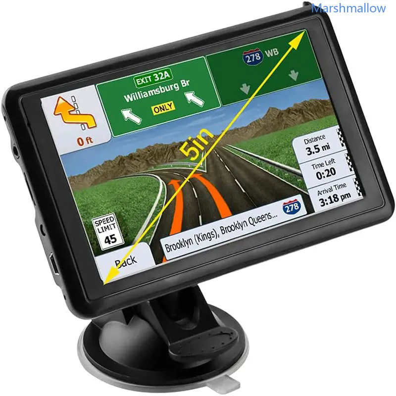 Car 2024 2D and 3D mode navigation 5 inch high definition vehicle GPS navigator TFT touch screen satellite navigation 8GB 256MB