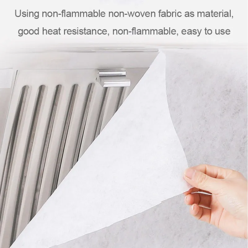 5M/10M Kitchen Hood Oil Filter Paper Non-woven Oil-proof Cotton Filter Disposable Range Hood Exhaust Fan Filter Extractor Tools