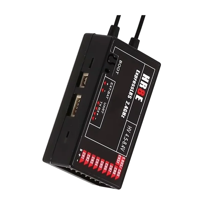 

【Must-Haves】HR8E ELRS PWM Receiver High Performance High Stability For Planes And Boats Drive Accessories Black