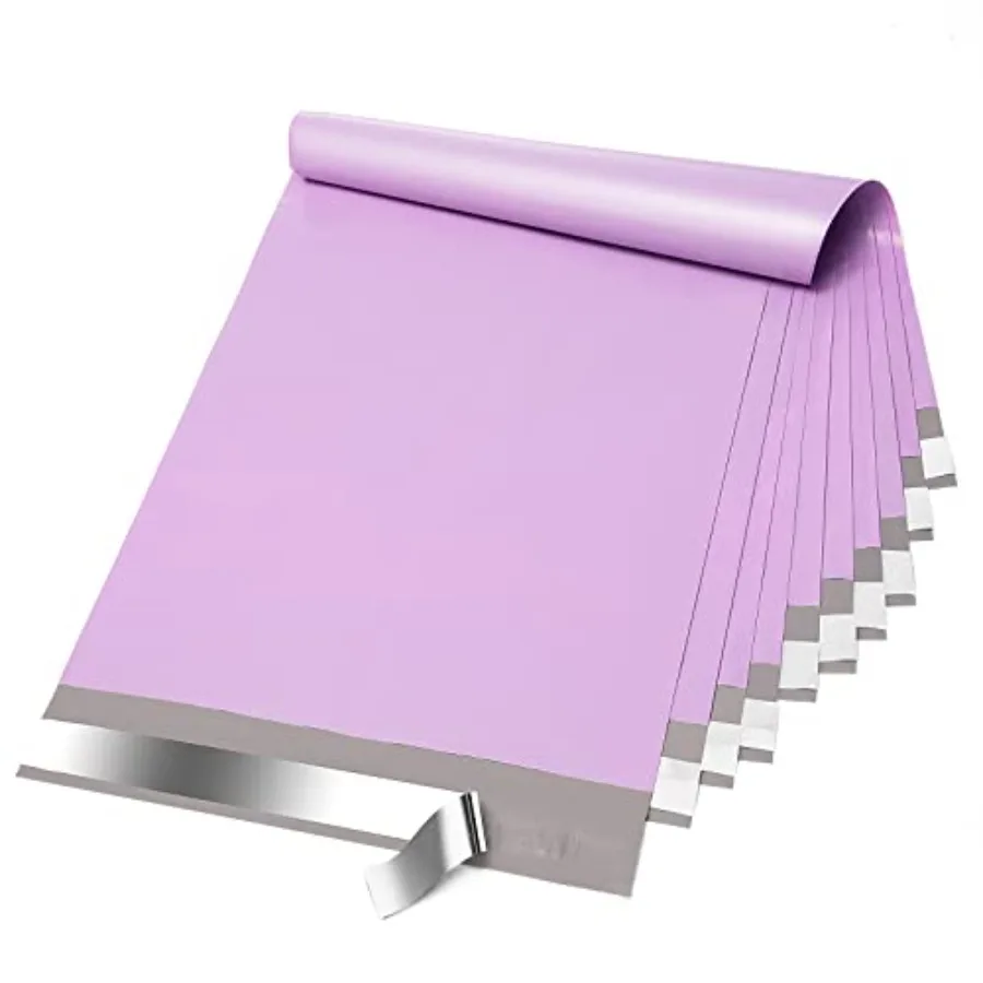 Poly Mailers 10x13 Inch 50 Pcs, Shipping Bags for Clothing Purple Waterproof Strong Adhesive Shipping Envelopes for Small Busin
