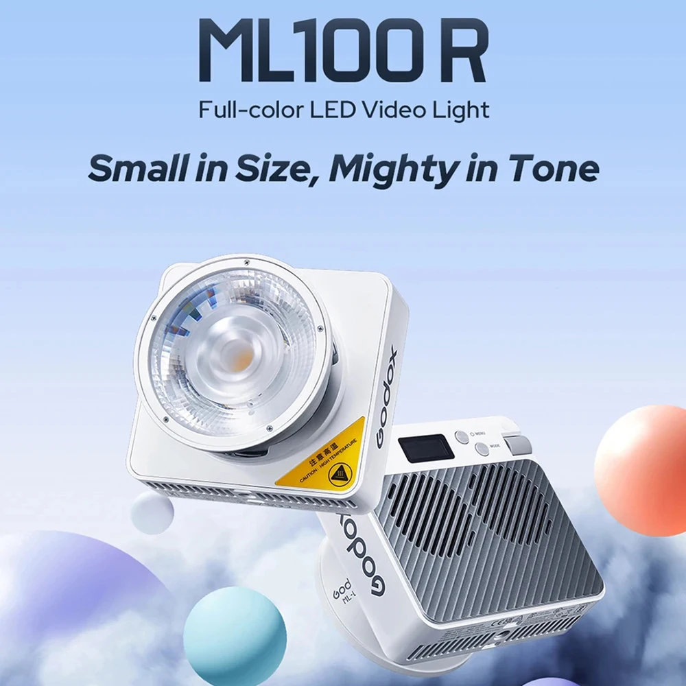 

Новый полноцветный светодиодный светильник Godox ML100R RGB для видеосъемки 1800K-10000K, карманный заполняющий светильник с приложением RGB для камеры, креативная живая фотография