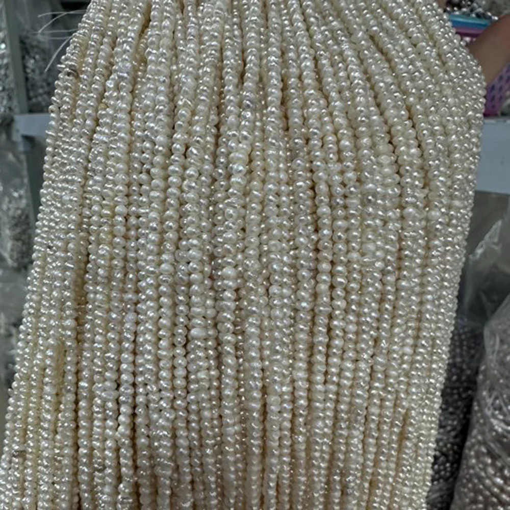 

2-2.5mm Natural Freshwater Small Round White Pearl Isolated Bead Jewelry Make DIY Necklace Bracelet Accessories Women Wedding