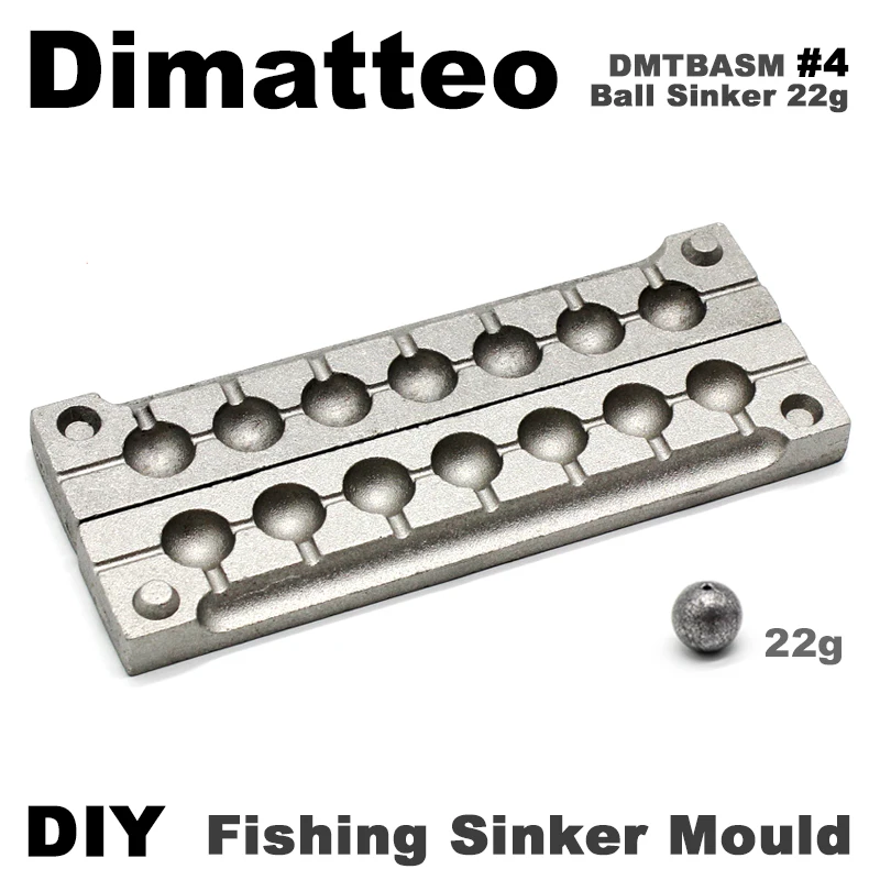 Molde de plomo para pesca Dimatteo – 7 cavidades para chumbadas