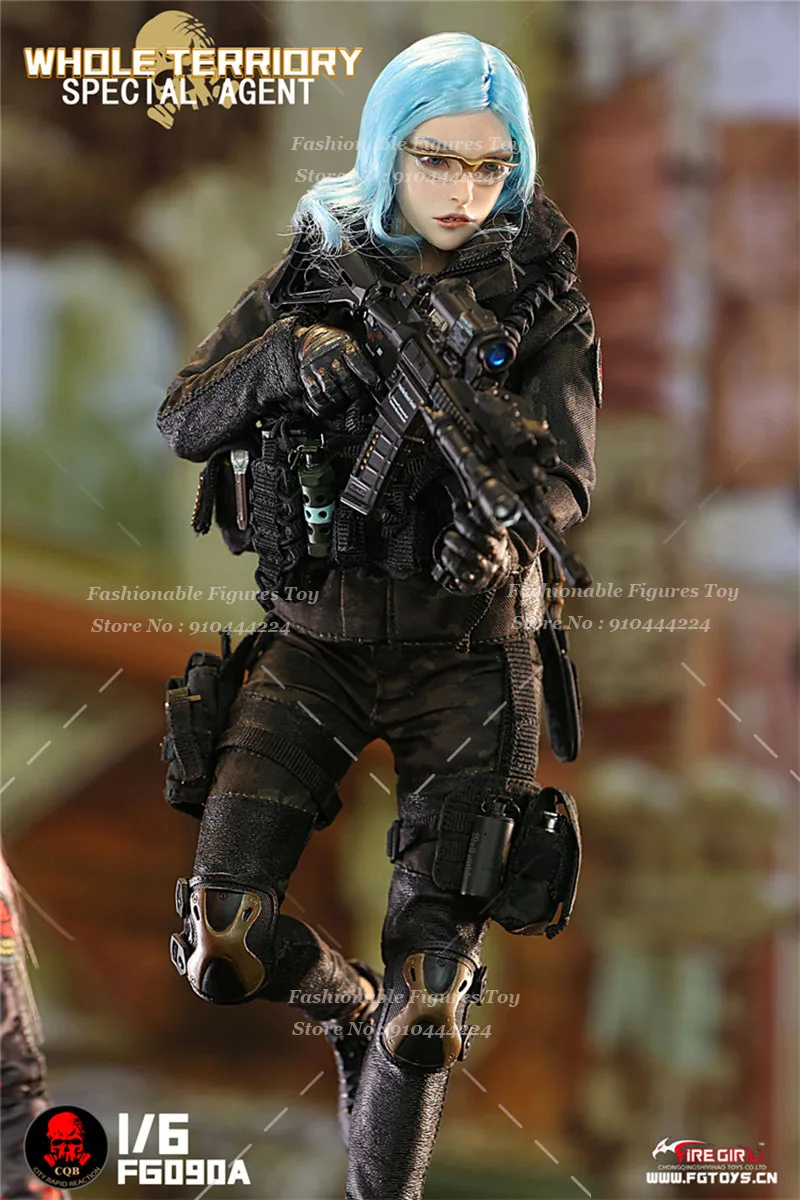 Mainan Fire Girl FG090 1/6 Prajurit Wanita Omni-Agent CQB Tim Taktis Set Perlengkapan Tempur Camo Cocok untuk Boneka Model Figur Aksi 12 Inci