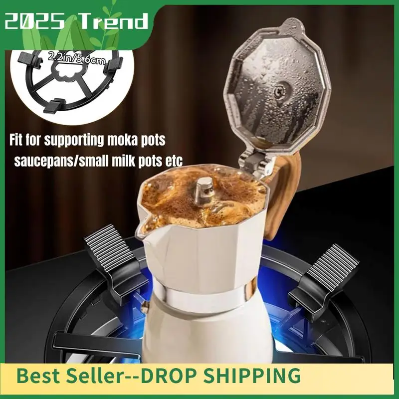 AD33 HOT Multipurpose Cast Iron Wok Support & Moka Pot Stovetop Ring, Gas Cooktop Accessory For Small Pans