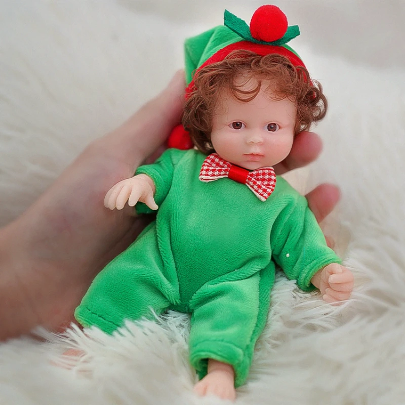 Newborn Mini reborn Baby Doll Realistic Newborn Silicone Full Body Cute Small Babies Realistic Simulation