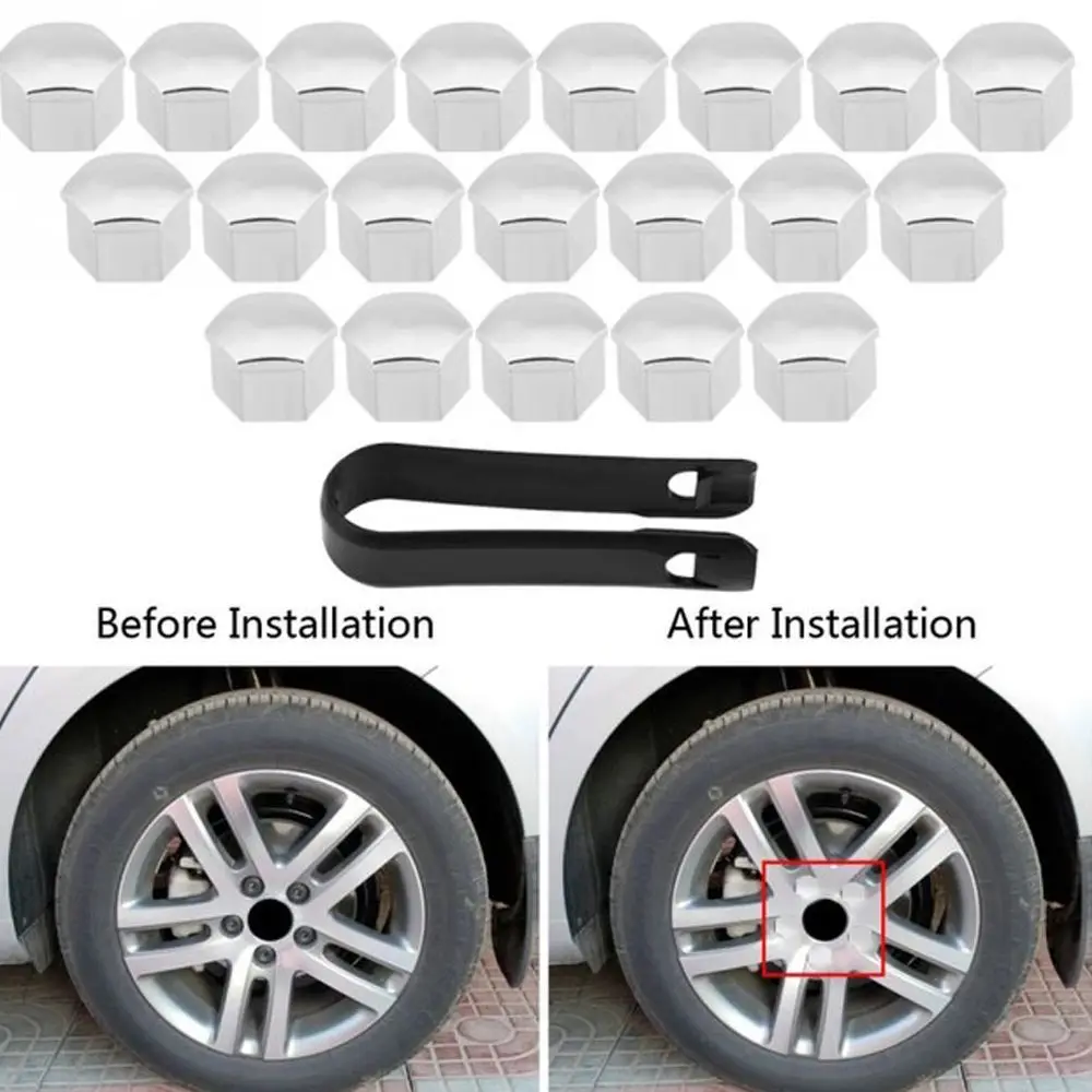 

20Pcs Car Wheel Nut Caps Auto Hub Screw Cover 17mm Bolt Rims Exterior Decoration Special Socket Protection
