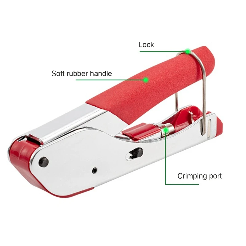 Coaxial Compression Tool with Instruction Manual Coax Cable Crimper Cable Stripper RG6 RG59 with F Compression Connector