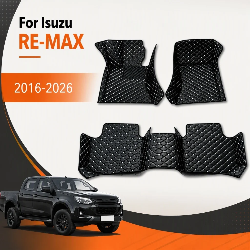 LHD Car Floor Mat For Isuzu RE-MAX Remax 2016-2026 Custom Leather Carpet Car Accessories Car Interior Decor Styling