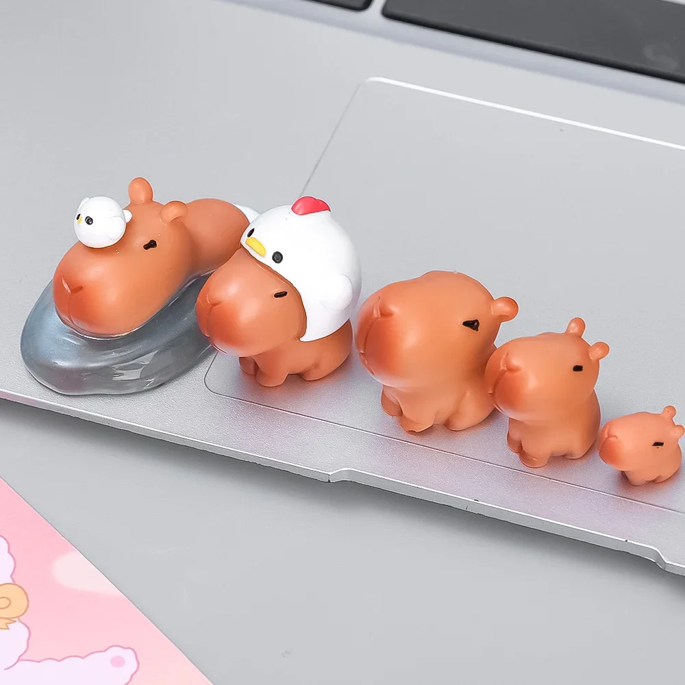 Mini figurines d'action Kapibare, modèle d'animaux Capybara simulés, décoration de la maison, cadeau pour enfants, micro ornement de paysage bricolage