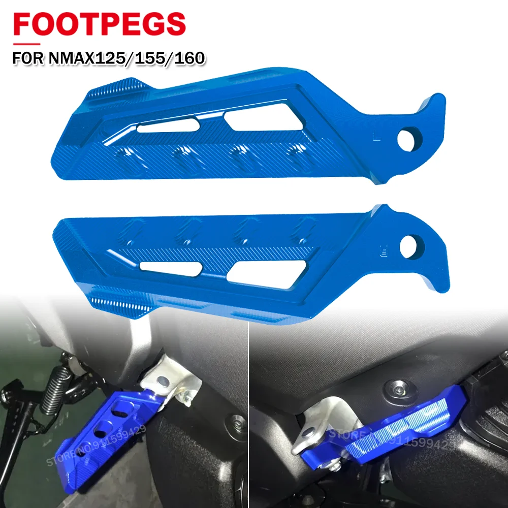 

Motorcycle Rear Passenger Foot Pegs Pedals Footrest For Yamaha NMAX125 NMAX155 NMX160 NMAX 125 155 160 Footpegs Accessories