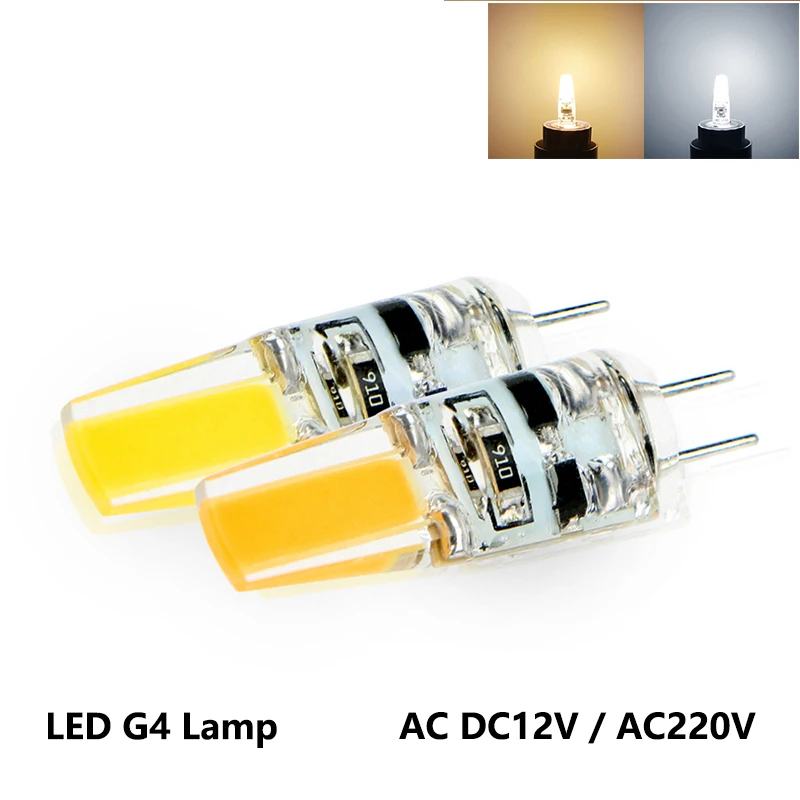 LED G4 Bulb 3W LED Light 6W Silica gel Lamp AC DC12V AC220V COB Spotlight Replace Halogen Lamps For Home Decor Chandelier