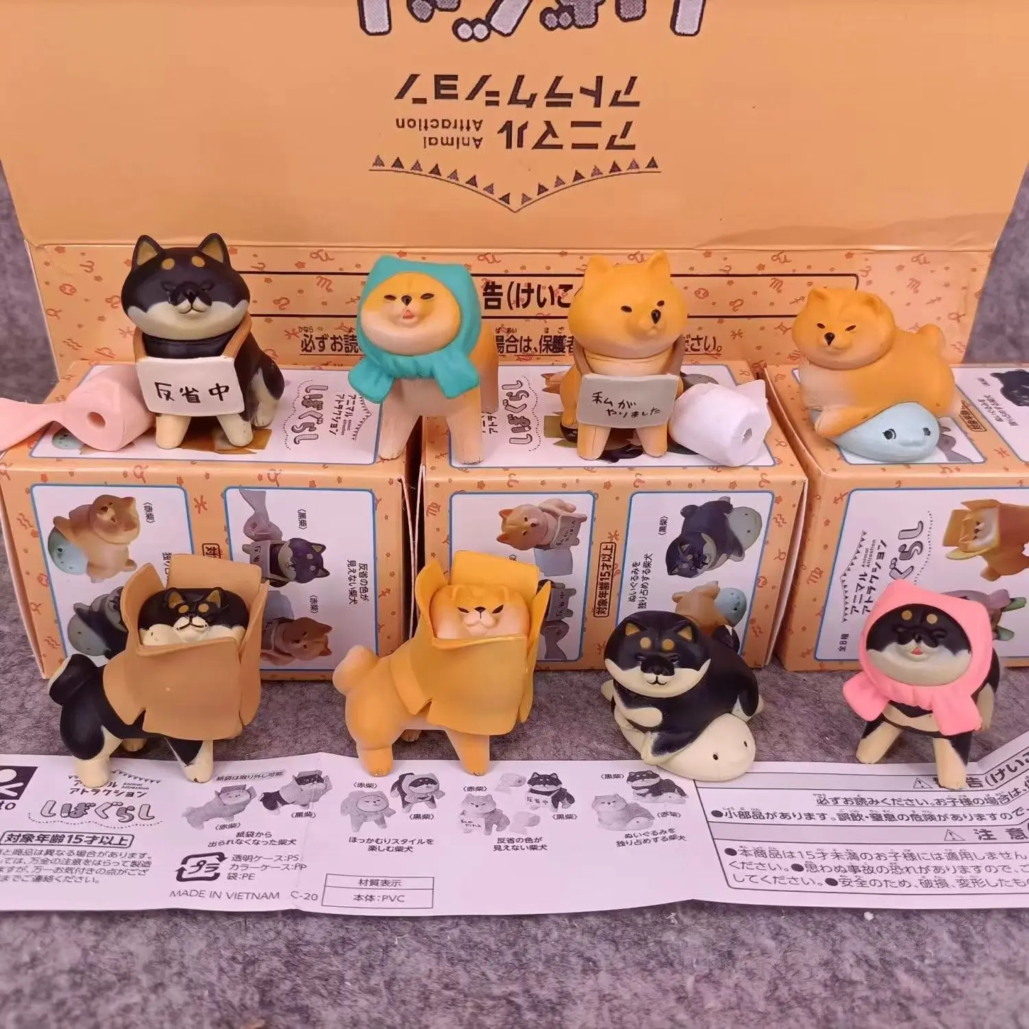

Сиба-ину слепая коробка Kawaii аниме собака экшн-фигурка игрушки украшение для рабочего стола подарок на день рождения