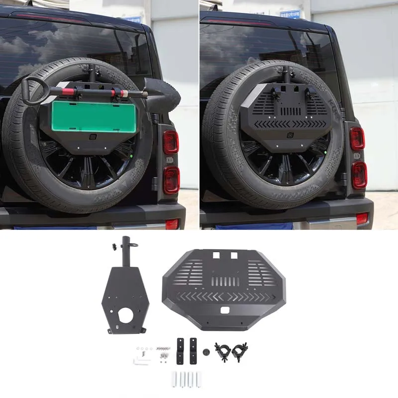 Multi-function Flag Rear Spare Tire Holder Bracket Mount for 2023 2024 2025 Haval Raptor Menglong Accessories
