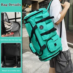 Large-capacity travel bag men's fitness bag sports handbag men's shoulder luggage bag travel backpack