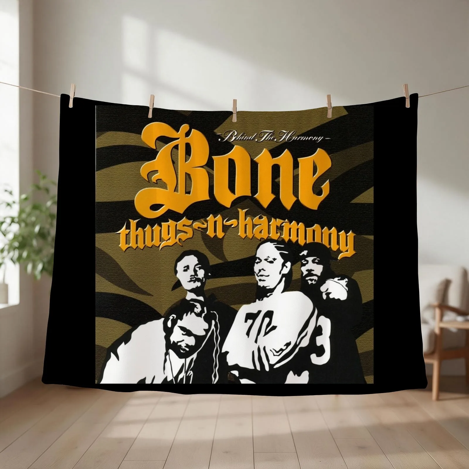 Bone Thugs-N-Harmony behind the harmony Throw Blanket couch cozy soft plush fuzzy picnic outdoor blanket