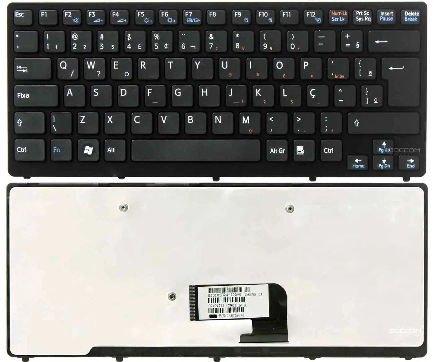 Compatible Keyboard Notebook Sony Vaio Vpc-cw2rgx Vpccw2rgx Vpc-cw2s1e A1310746 A1310795 Mp-09f58pa-8861 Vpc-cw15ec/bu