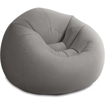 Image 68579EP Beanless Bag Inflatable Lounge Chair: Corduroy Textured Flocking – Durable Vinyl – Folds Compactly – 220lb Weight