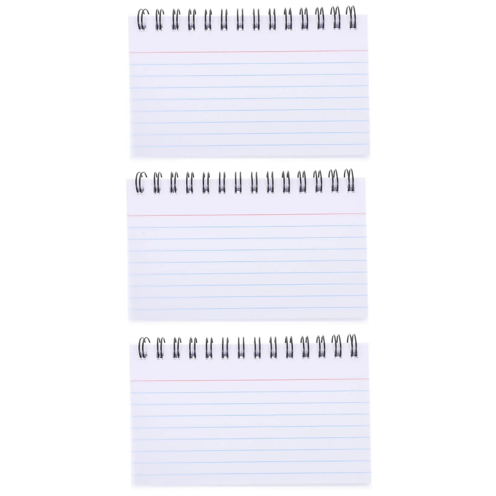 

3 Pcs Flash Card Review Student Index Cards Dotted Aluminum Alloy Lined Pocket Notepads