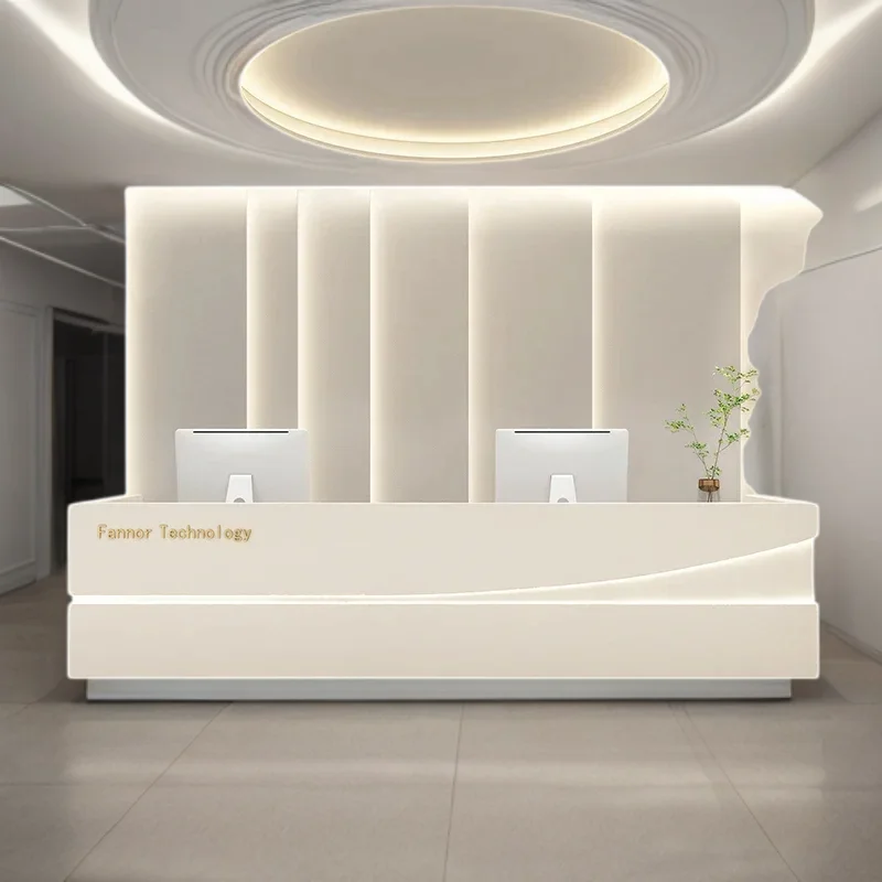 Reception Beauty Salon Reseption Desk Entrances Tables Institute Counter Cafe Modern Furniture Hairdressing Long Spa Center