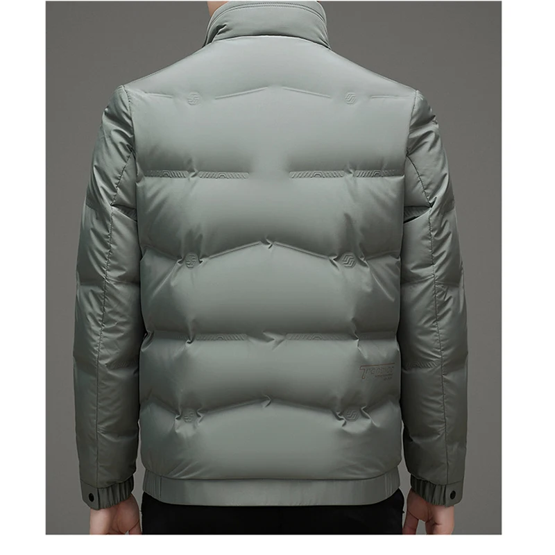 Down Jacket Men\'s 2023 Winter Fashion Thickened Warm Standing Collar Versatile Jacket