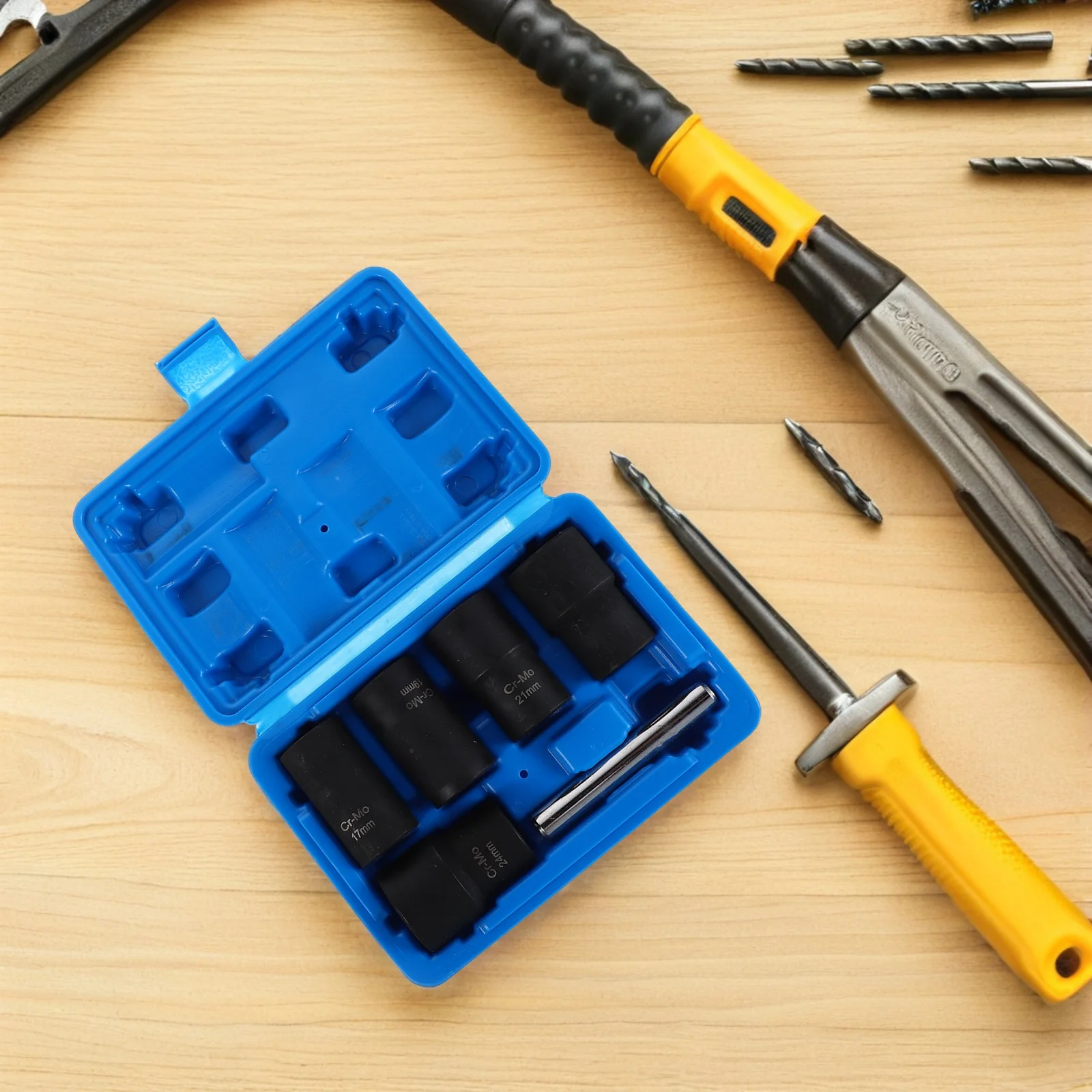 

1 Set Socket Extractor Heavy Duty Nut Bolt Remover Multi-Size Stripped Stud Removal Tool For Automotive Repair Lug Extraction