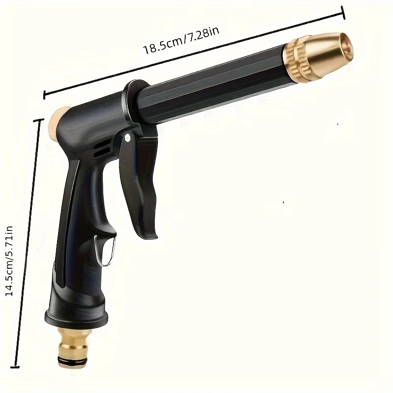 High Pressure Car Wash Gun |   Thickened Long Rod & Newly Upgraded Copper-Plated Nozzle |   For Home and Car Use