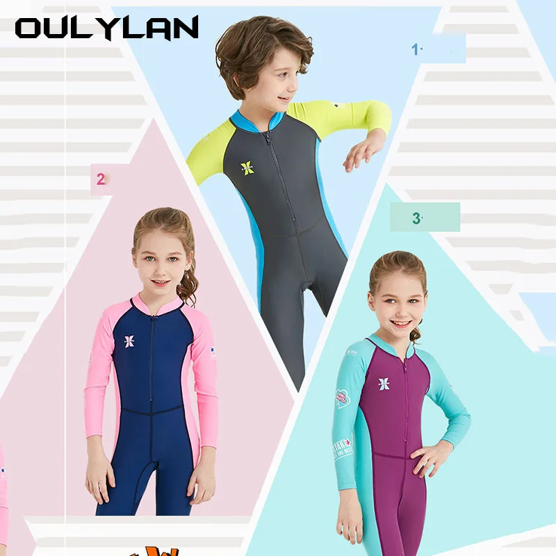 

Children's Sun Protection long Sleeved long pPants Snorkeling Diving Suit One-piece Quick Drying Waterproof Mother Anti UV