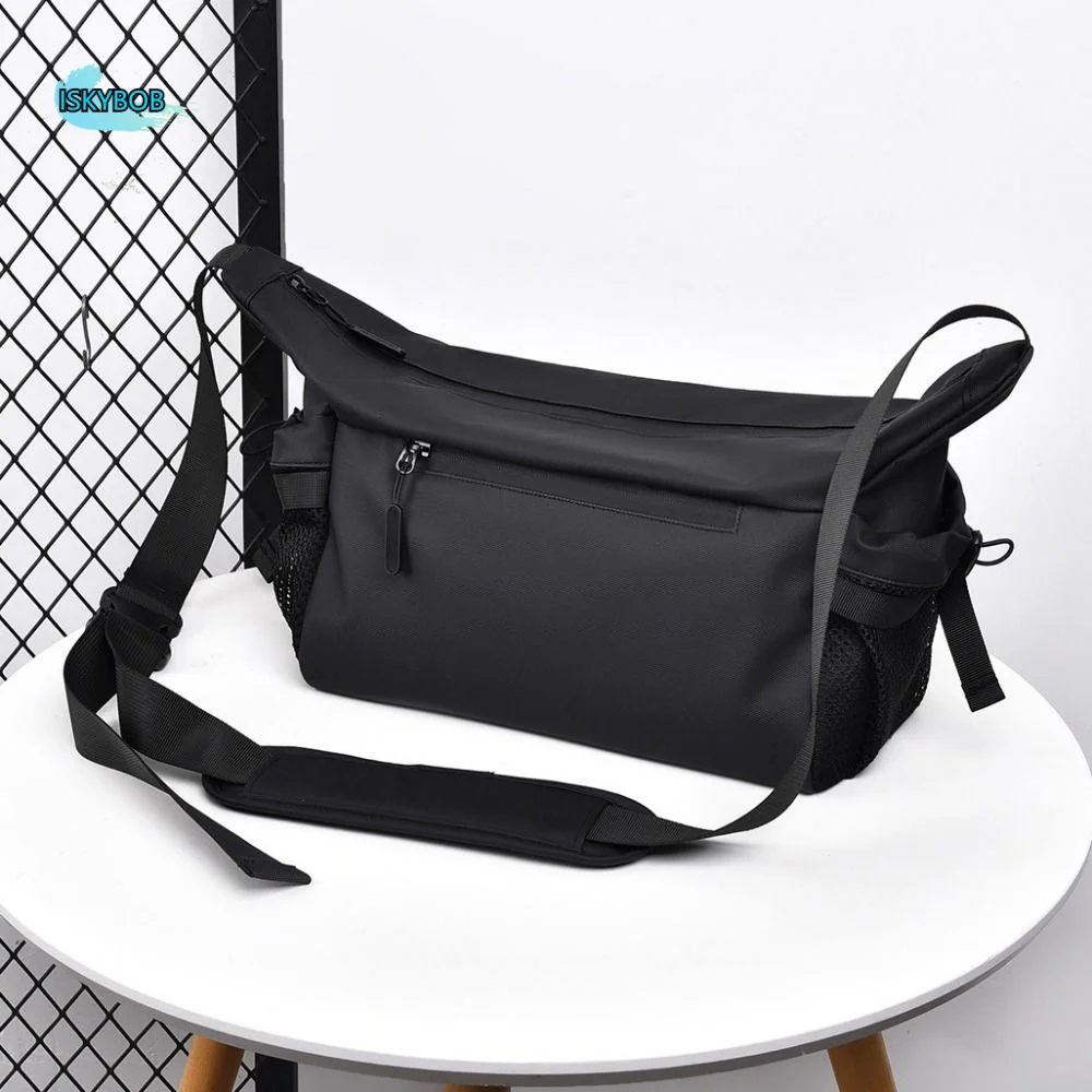 

Large Capacity Waterproof Chest Bag Korean Simple Men's Shoulder Bag Phone Adjustable Strap Casual Mailman Bag Jogging