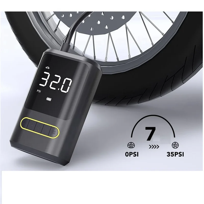 Cordless Tire Inflator Portable Air Compressor for Car Tires, Balls, Inflatables - Multipurpose Car Accessory