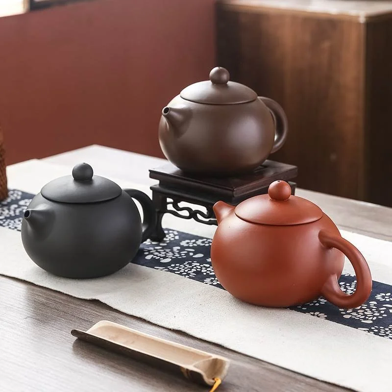 

Yixing Purple Clay Teapot Set Creative Gongfu Tea Set Da HongPao Xi Shi Purple Clay Teapot Retro Vintage Style Handmade